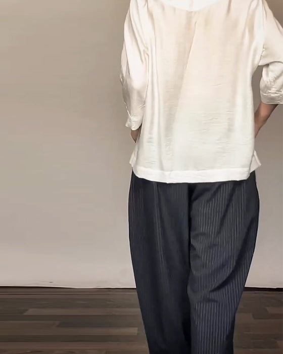 Vrije Tijd Broeken Met Retro Strepen