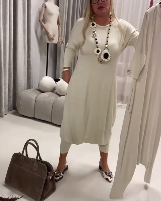 Jumpsuit Effen Kleur Lange Mouwen Casual