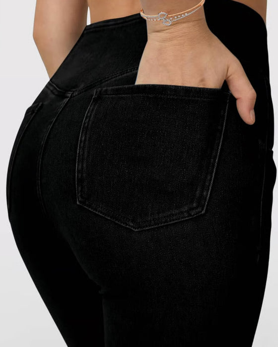 Broek Hoge Rekbaarheid Mode Zak Flare