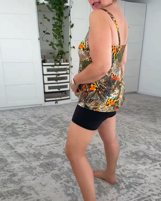 Zwemkleding Twee-Delig Gedrukt Boxershort