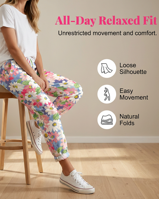 Broek Met Print En Colorblock Casual Look