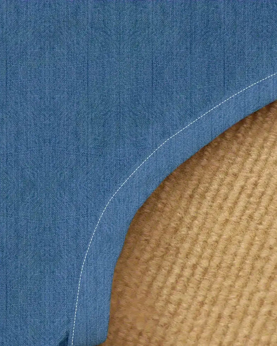 Jurk Mouwloos Imitatie Denim