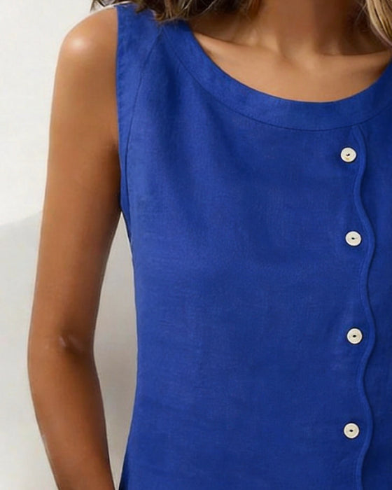 Tank Tops Mouwloos Zij Knoop