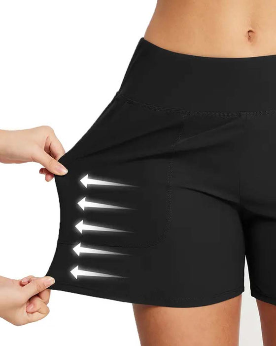 Shorts Hoge Taille Split Sportief Casual