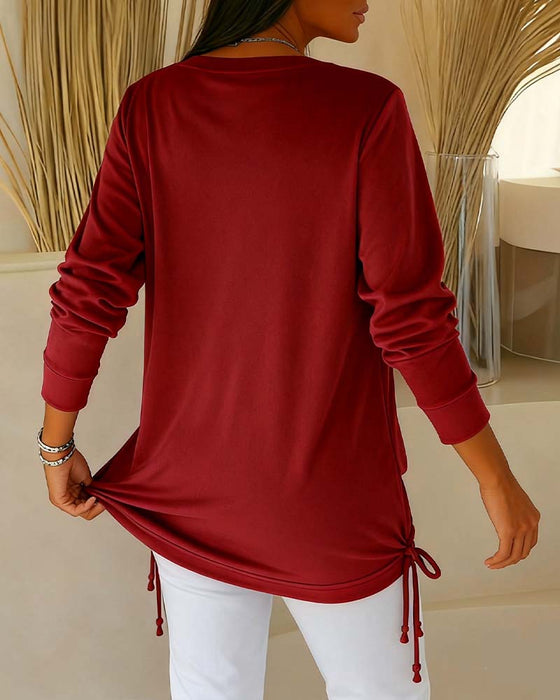 Pailletten Top Met Contrasterende Kleuren In Tweedelig Look