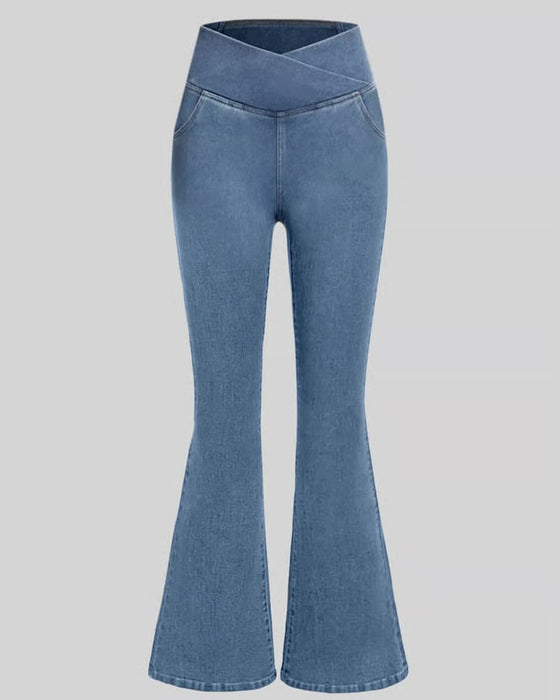 Broek Hoge Rekbaarheid Mode Zak Flare