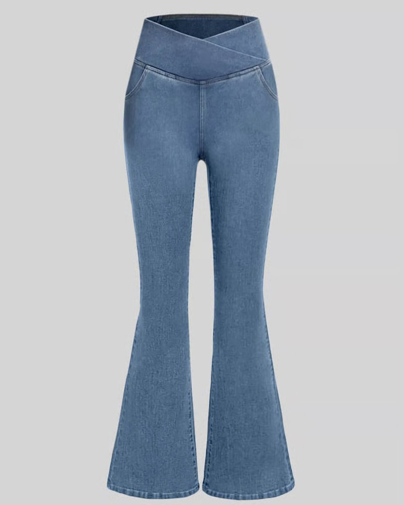 Broek Hoge Rekbaarheid Mode Zak Flare