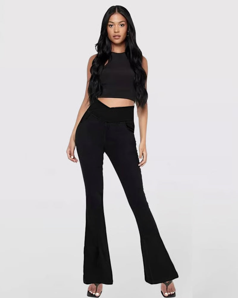 Broek Hoge Rekbaarheid Mode Zak Flare