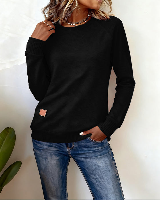 Modieus Casual Sweatshirt Met Ronde Hals