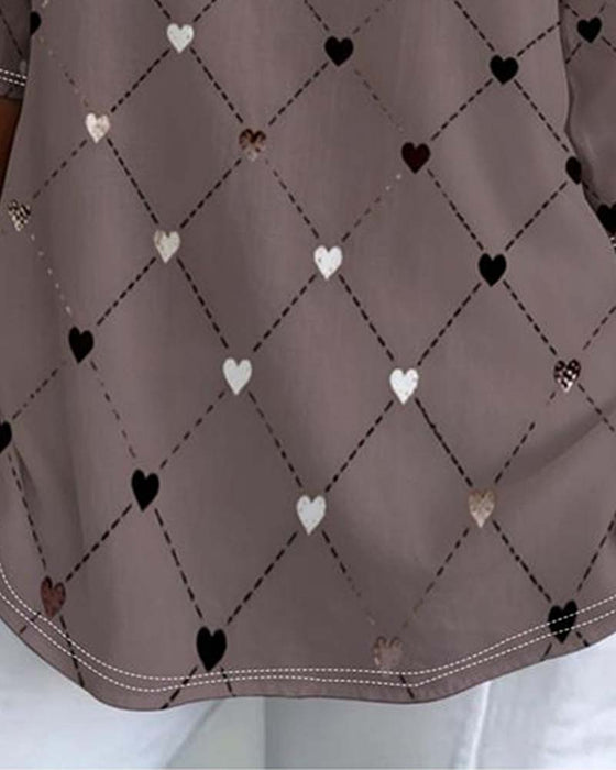 T-Shirt Hart Ruit V-Hals