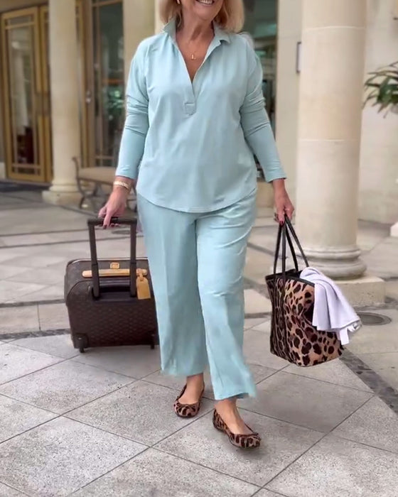 Sporttop Met Lange Mouwen En Kraag