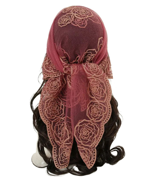 Bloemen Mesh Scallop Design Bandana