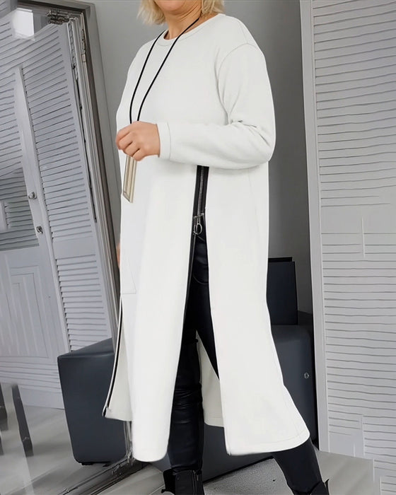 Jurk Stijlvol Groot Zak Ritsontwerp