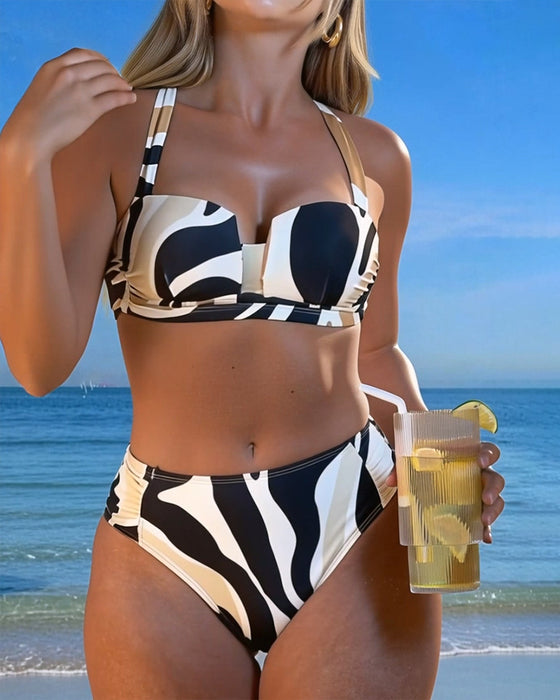 Vakantie Bikini Dierenprint Zonder Beugel Bh