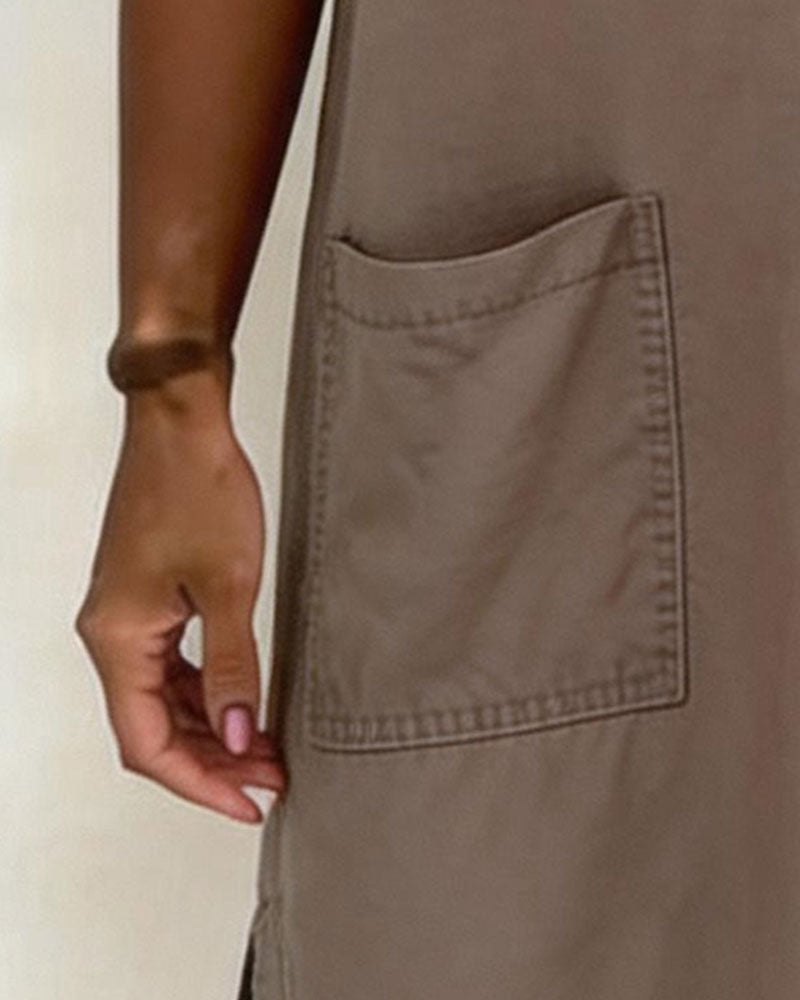 Jurk Strik V-Hals Zak Sheath