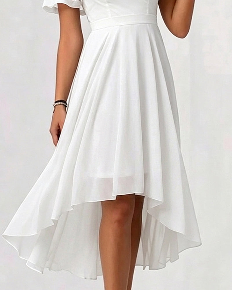Jurk Mesh Patchwork Onregelmatig