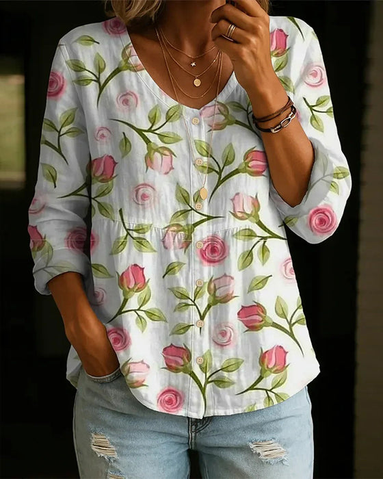 Blouse Bloemenprint Los