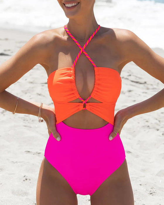 Een Delig Kruisband Een Delig Contrasterend