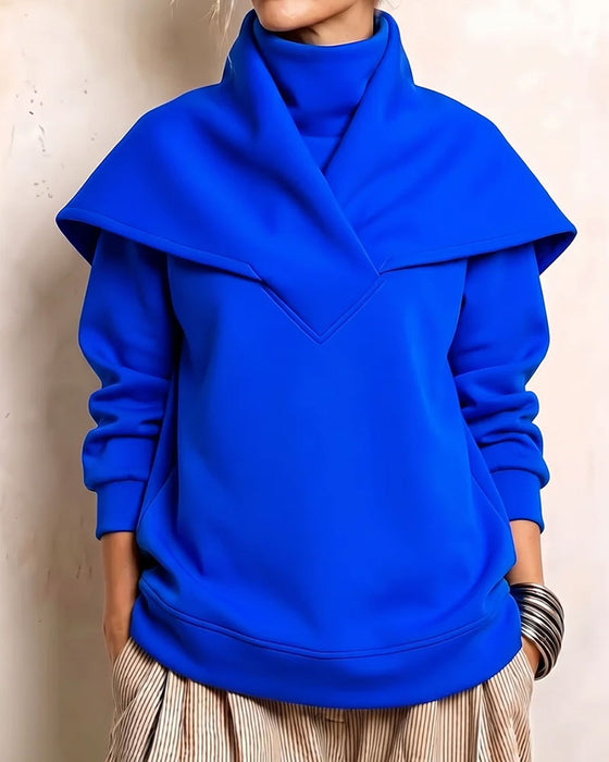 Sweatshirt Dubbele Laag Turtleneck