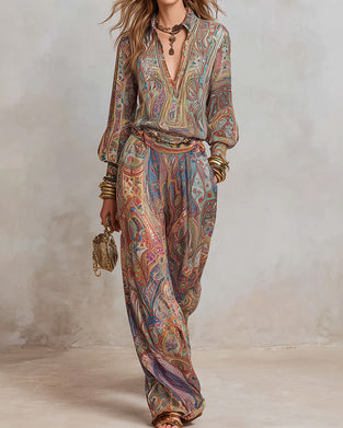 Set Bohemien Wijdbeen Broek