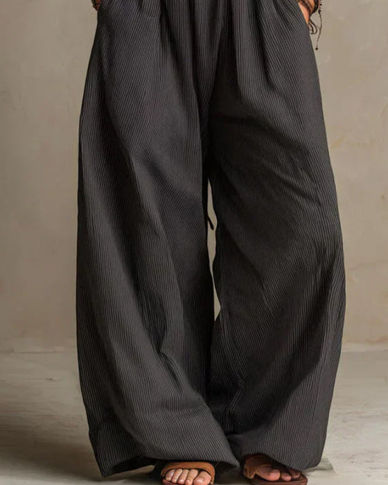 Jumpsuit Halter Kruis Mouwloos Streep