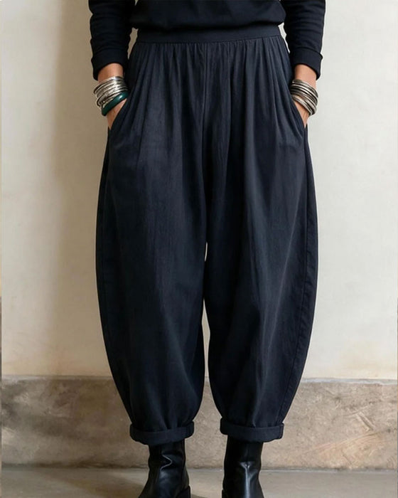 Broek Rechte Pijpen Hoge Taille