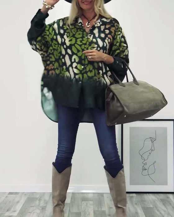 Casual overhemd met luipaardprint