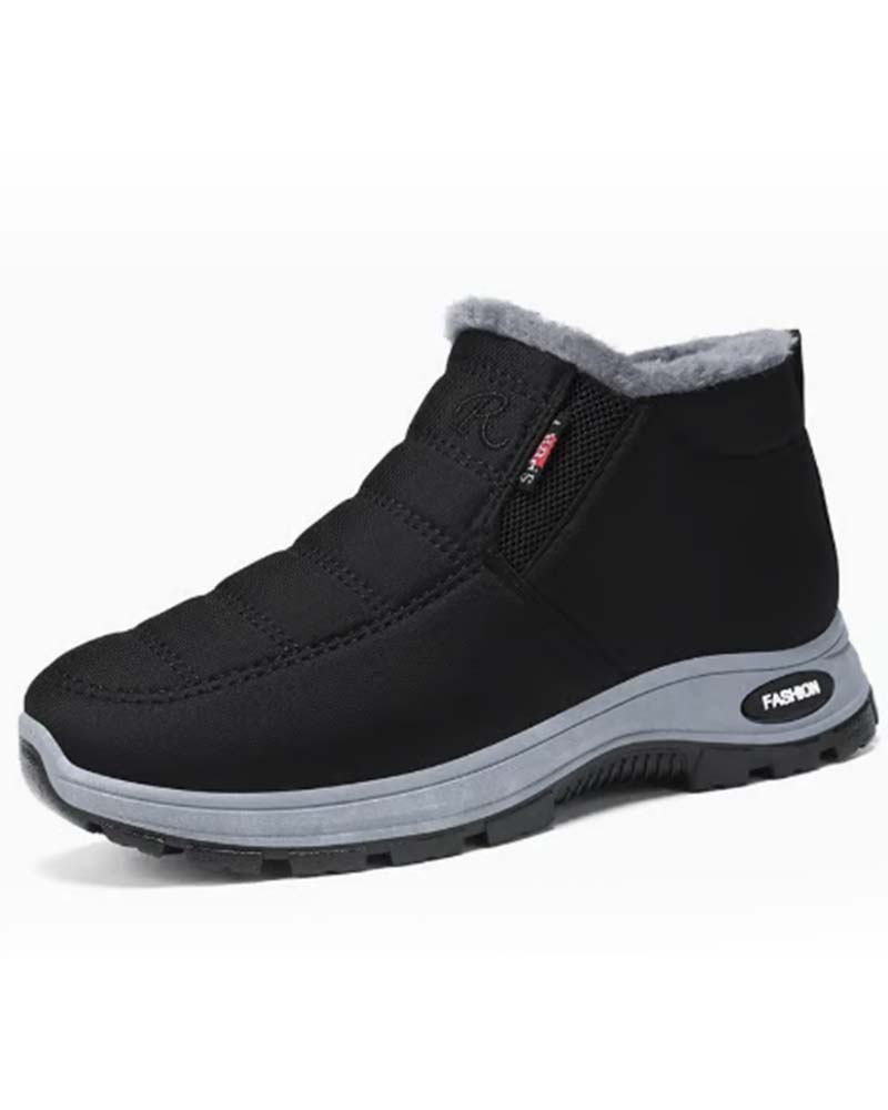 Winterse Dikgevoerde Sneeuwlaarzen, Slip-On Warme Casual Schoenen Voor Dames En Heren