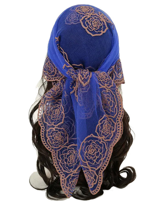 Bloemen Mesh Scallop Design Bandana