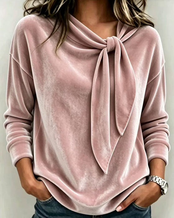 Top Effen Kleur Lange Mouwen