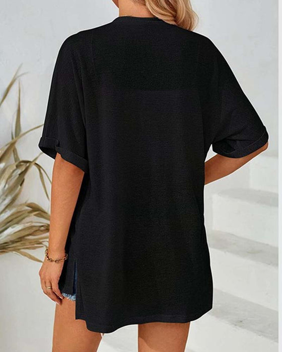 Jas Korte Mouw Casual Effen