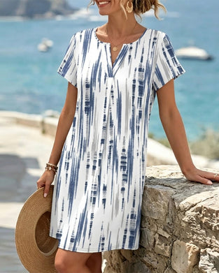 Jurk Casual Gestreept V-Hals