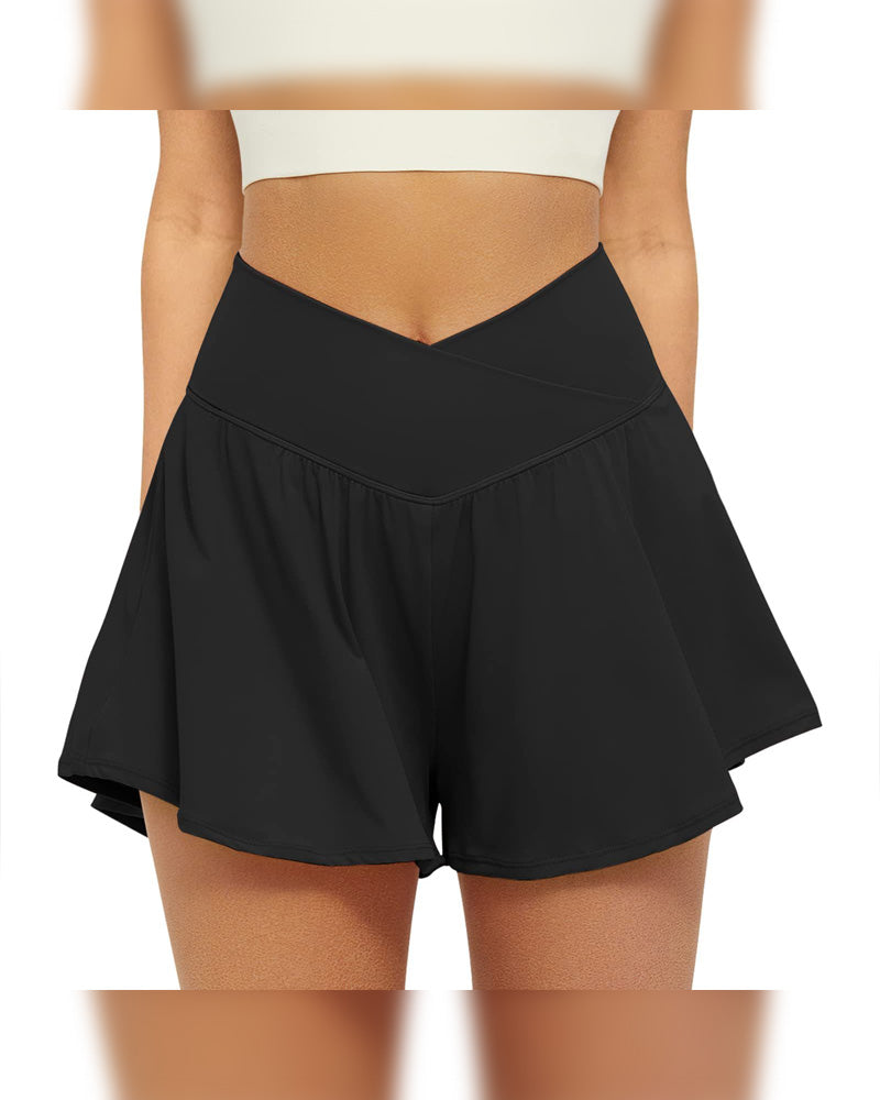 Shorts Hoge Taille Effen Kleur