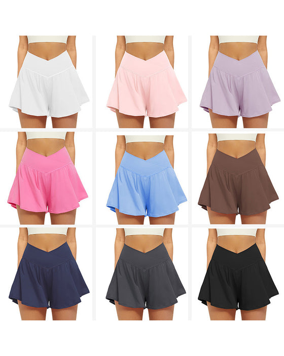 Shorts Hoge Taille Effen Kleur