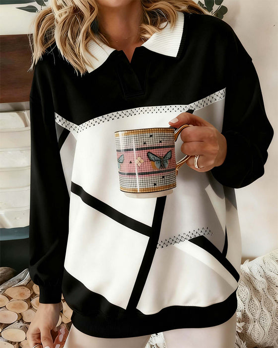 Sweatshirt casual bedrukt lange mouw