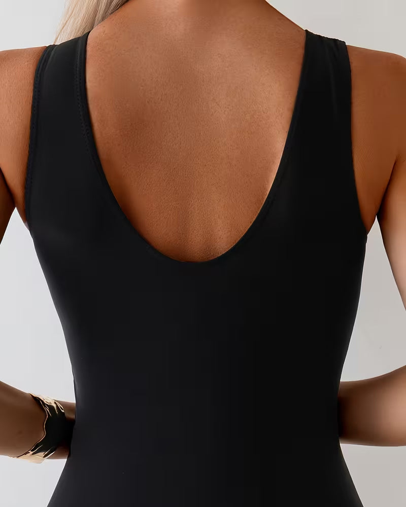 Eendelig Badpak Platte Hoek Sportvest