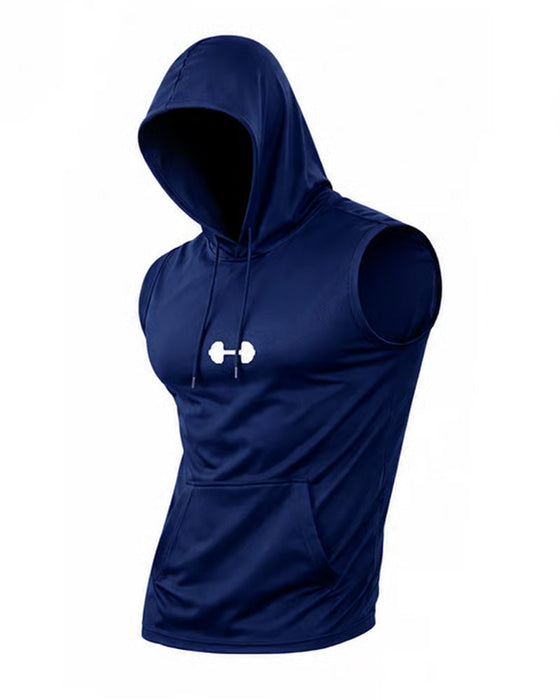 Tank Top Hoodie Sweatshirt Mouwloos Trekkoord