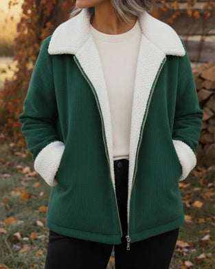 Jas Van Ribfluweel Met Lamswol