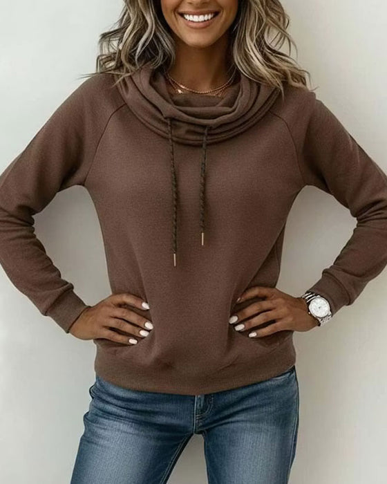 Sweatshirt Mock Hals Strik Casual Pullover