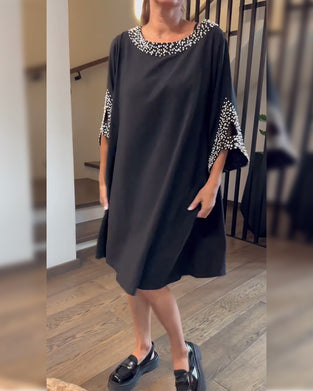 Modieuze Loszittende Kralenjurk