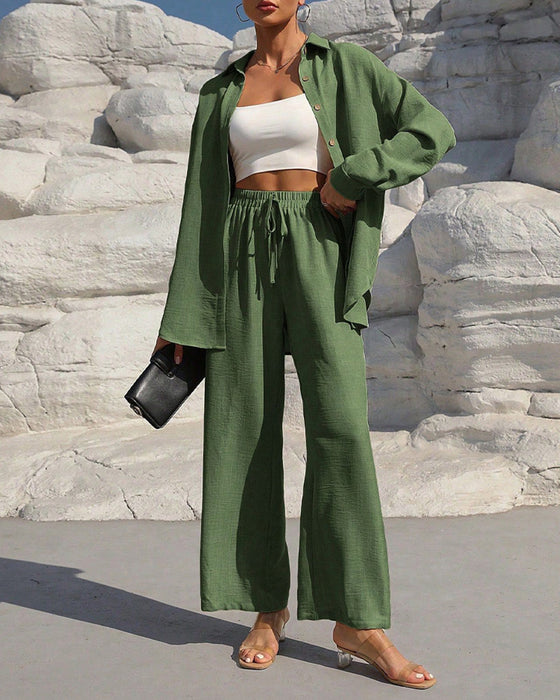 Set Lange Mouw Casual Effen