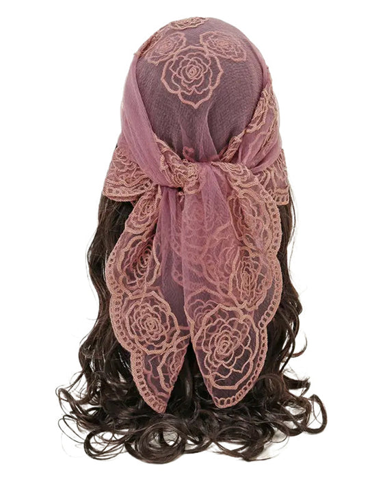 Bloemen Mesh Scallop Design Bandana