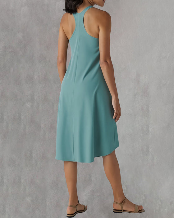 Jurk Ingebouwde Bh Onregelmatig Mouwloos Vest