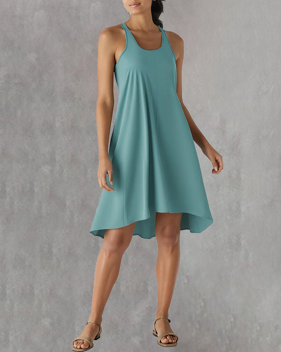 Jurk Ingebouwde Bh Onregelmatig Mouwloos Vest