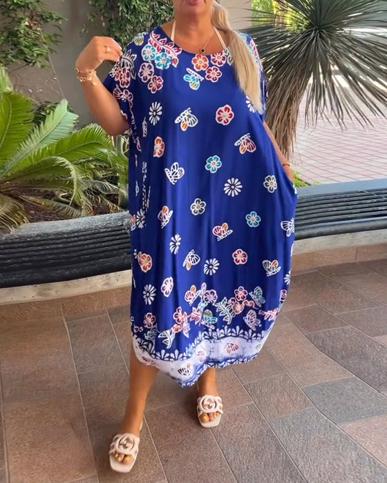 Jurk Oversized Los met Print