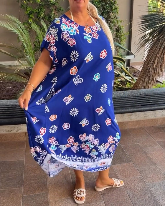 Jurk Oversized Los met Print