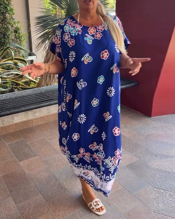 Jurk Oversized Los met Print