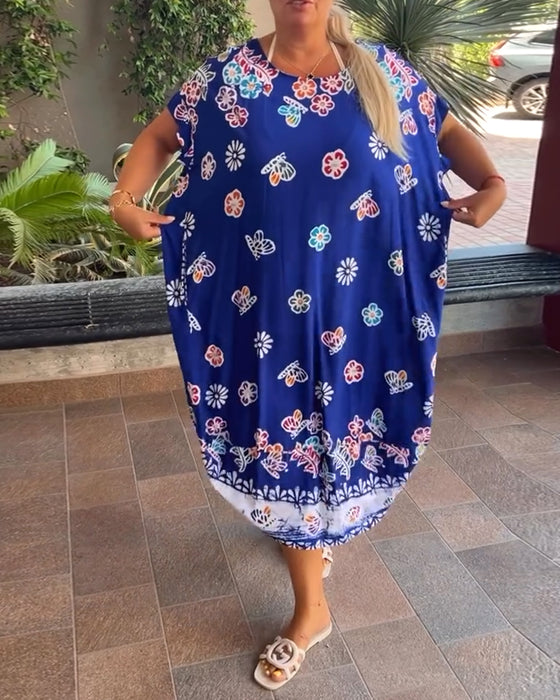 Jurk Oversized Los met Print