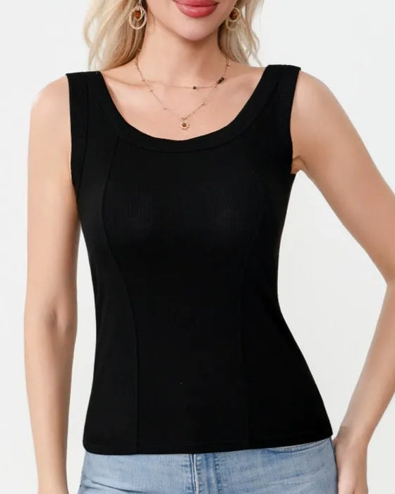 Cami‑Top Effen Kleur Met Ingebouwde Bh