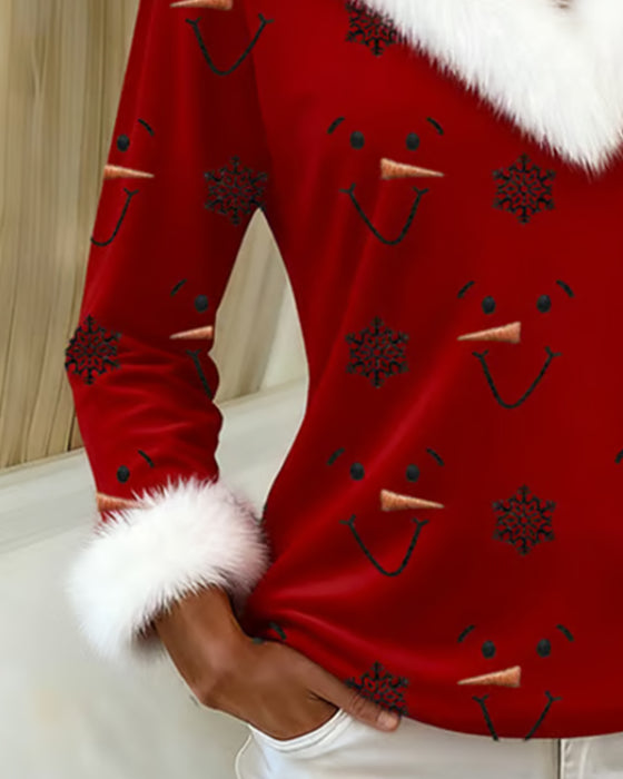 Top Modieus Bedrukt Bontkraag